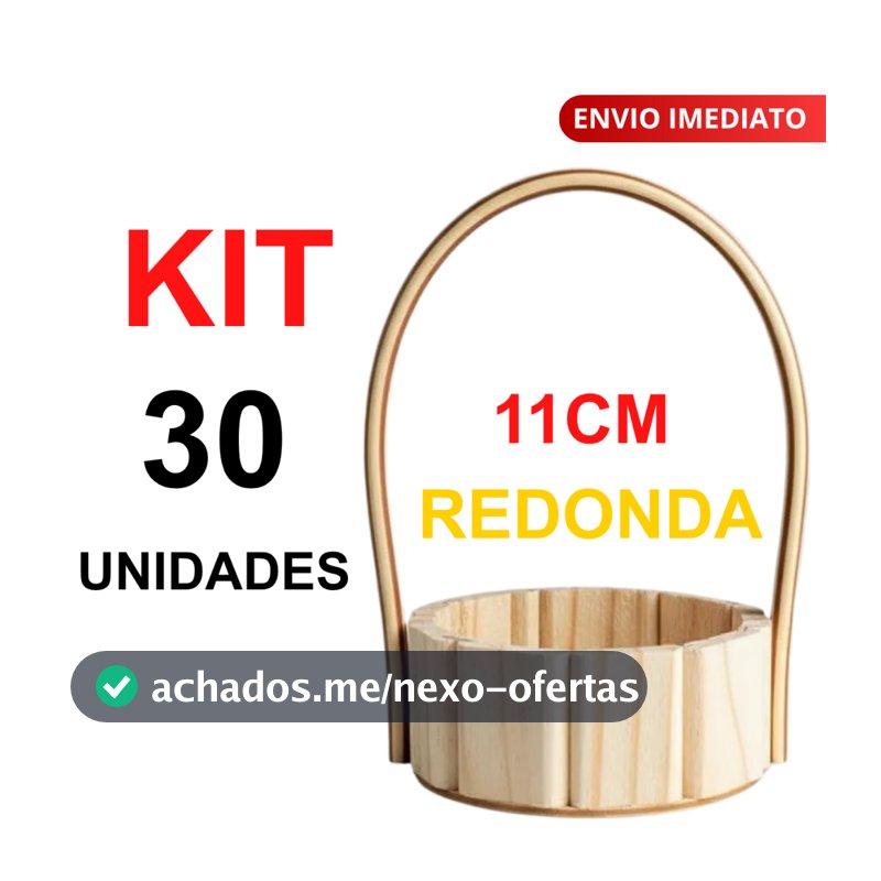 Kit 30 Cesta Mini Redonda 11 Centímetros