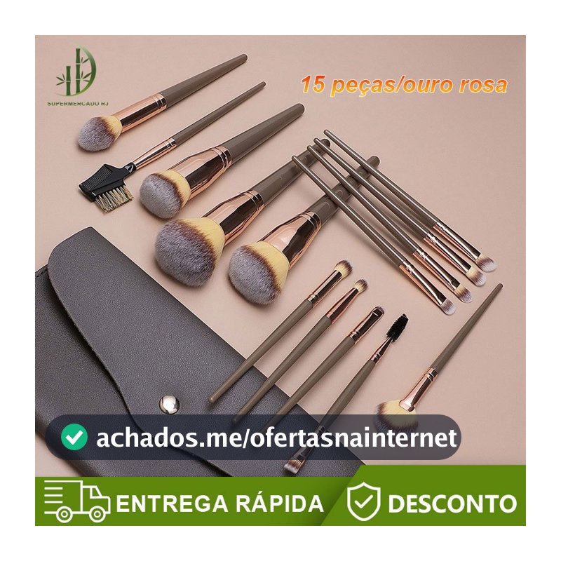 Conjunto De Pincéis Maquiagem Profissionais Ferramenta de Uso Completo Para Sombra De Maquiagem / Base / Contor
