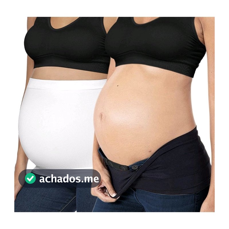 Kit Faixa para gestante Extensor de cós Gravidez Calça Jeans
