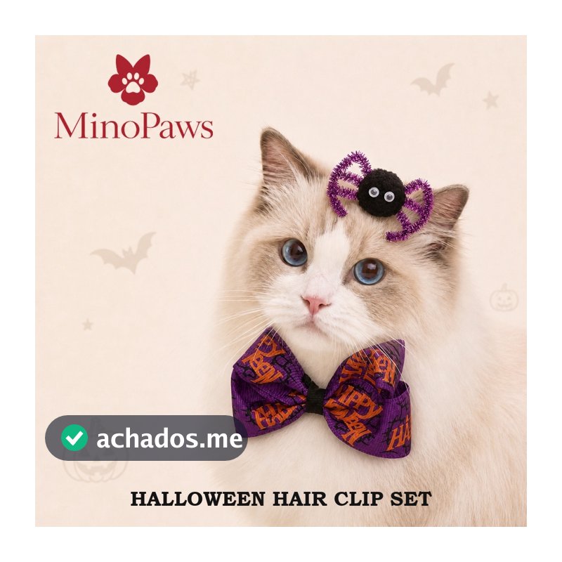 Grampo De Cabelo Para Cachorro , Prendedor Animais De Estimação , Gato , Halloween , Arco , BB , Aço Inoxidável , Abóbor