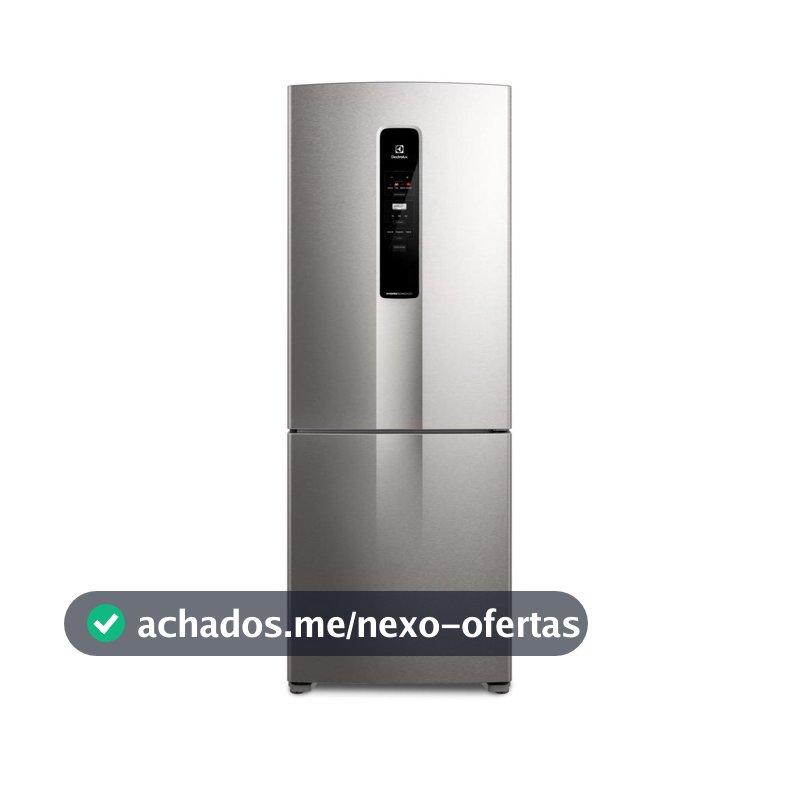 Geladeira Electrolux Frost Free Inverter 490L Experience Inverse cor Inox Look (IB51S)