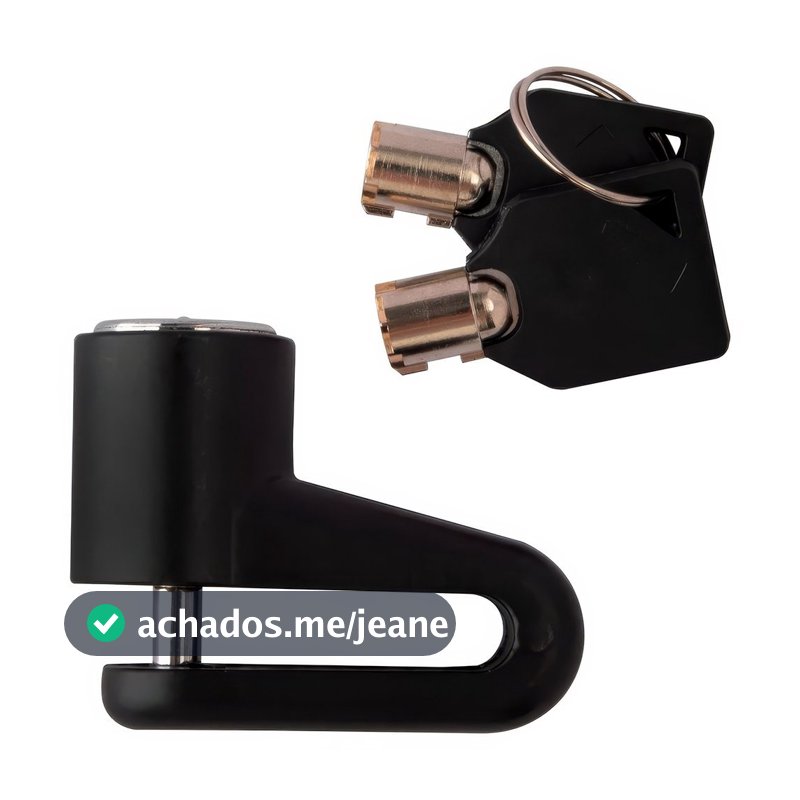 Trava Cadeado Para Disco de Freio Anti Furto Para Moto, Bicicleta e Moto Elétrica Universal 2 Chaves