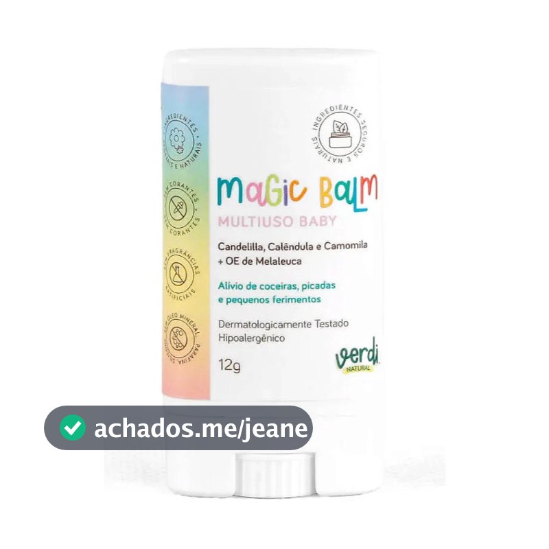 Magic Balm Verdi Natural - Multiuso Bebê - Bálsamo para alívio de picadas e coceiras