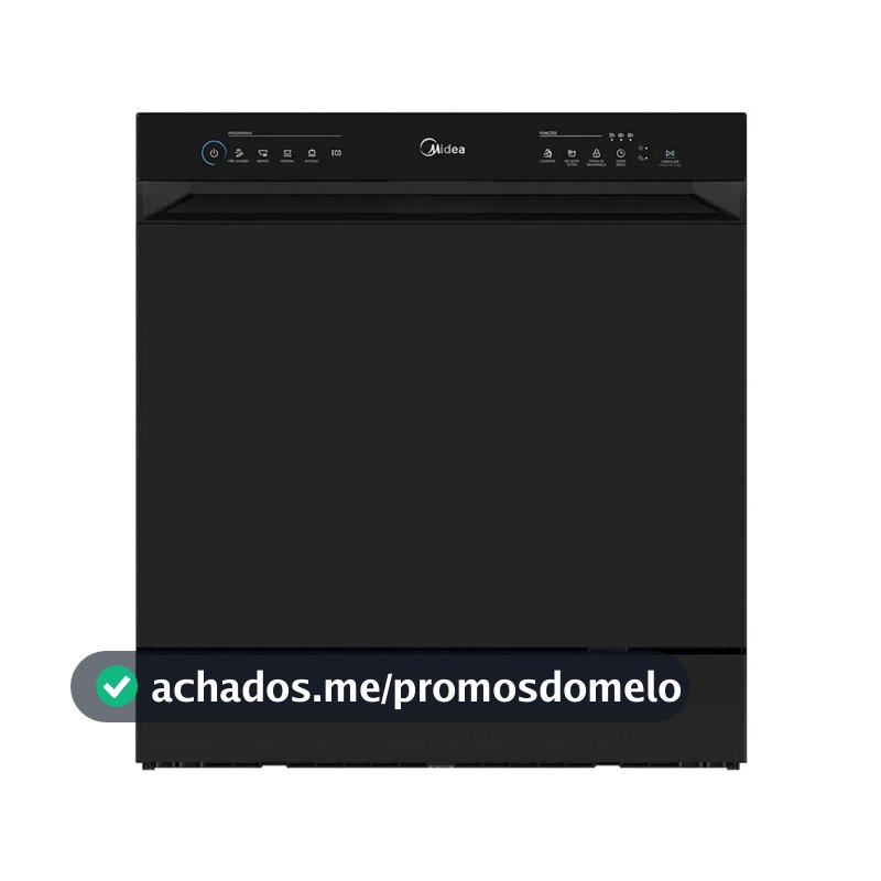 Lava Louças 8 Serviços Preta Touch Plus Midea