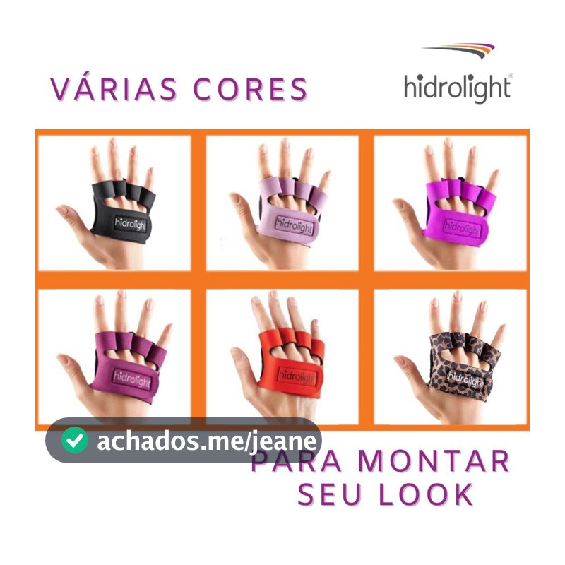 Luva Palmar Protetor Anatomico Antiderrapante Emborrachado Treino Academia Musculação Hidrolight Fit
