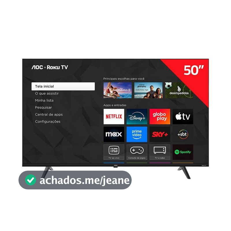 Smart TV 50" AOC 50U7045/78G 4K UHD Wi-Fi HDR10 3HDMI 1USB
