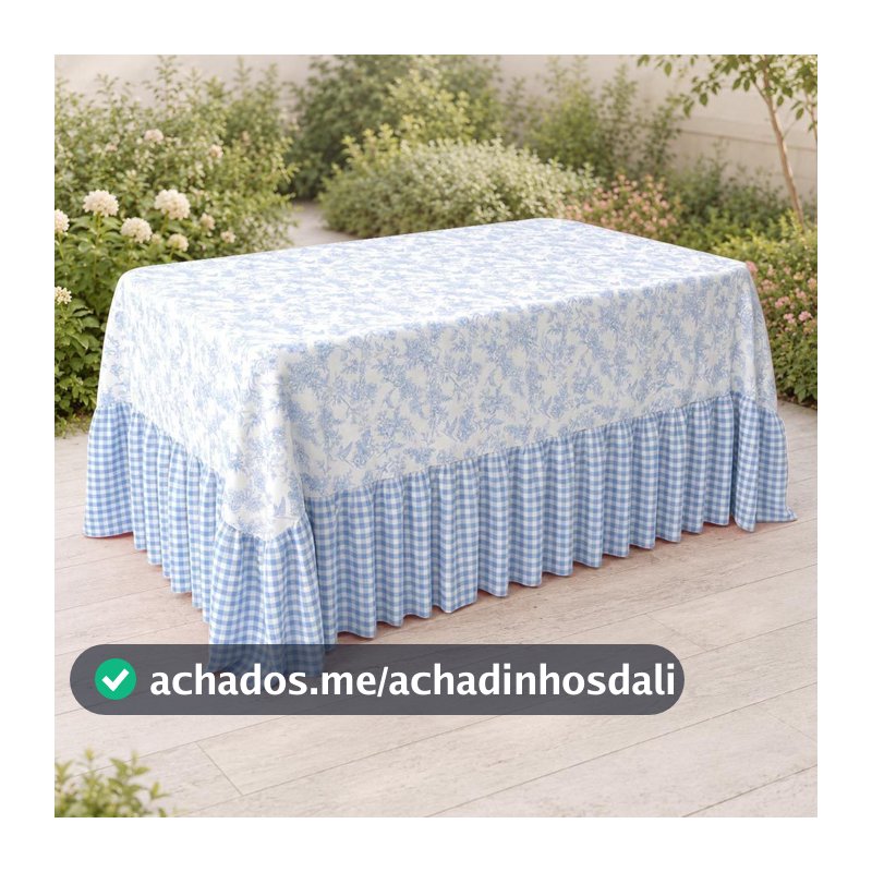 Toalha de Mesa Com Babado Decoração Festa Tema Batizado 1,40x0,70