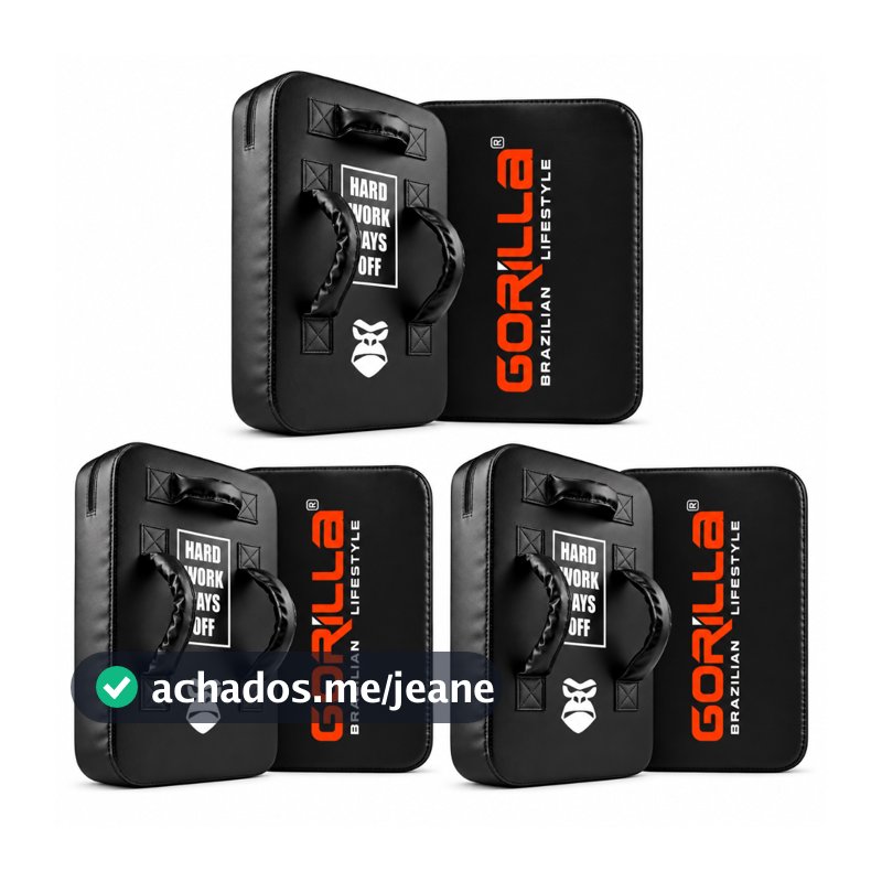 KIT 3 Escudos de Chute Profissional Gorilla Muay Thai Artes Maciais Chutes Treinos Aparador