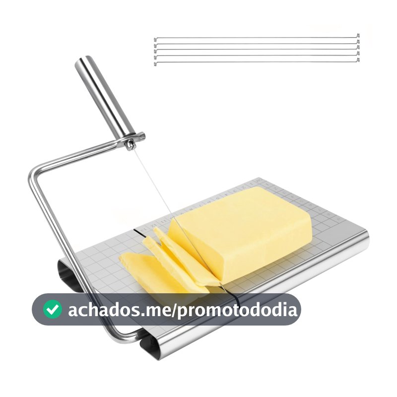 Fatiador De Queijo Presunto Pão Frios Cortador Multiuso Aço Inoxidável Cozinha