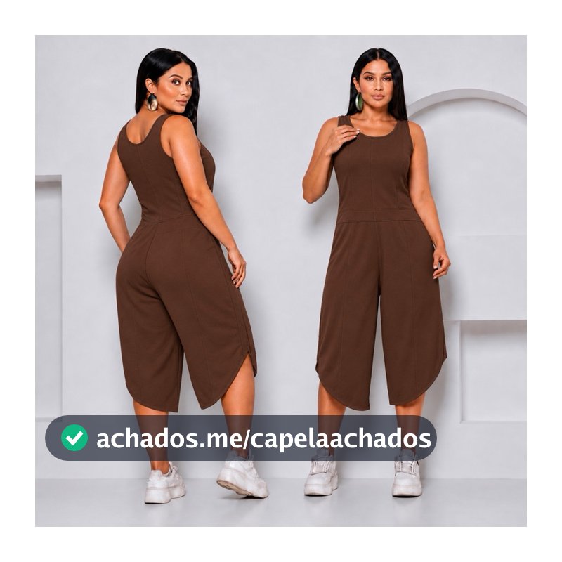 Macacão  Envio Rápido mais vendidos Midi casual larguinho e Pantacourt alça Grossa Feminino casual  festa Pantalona