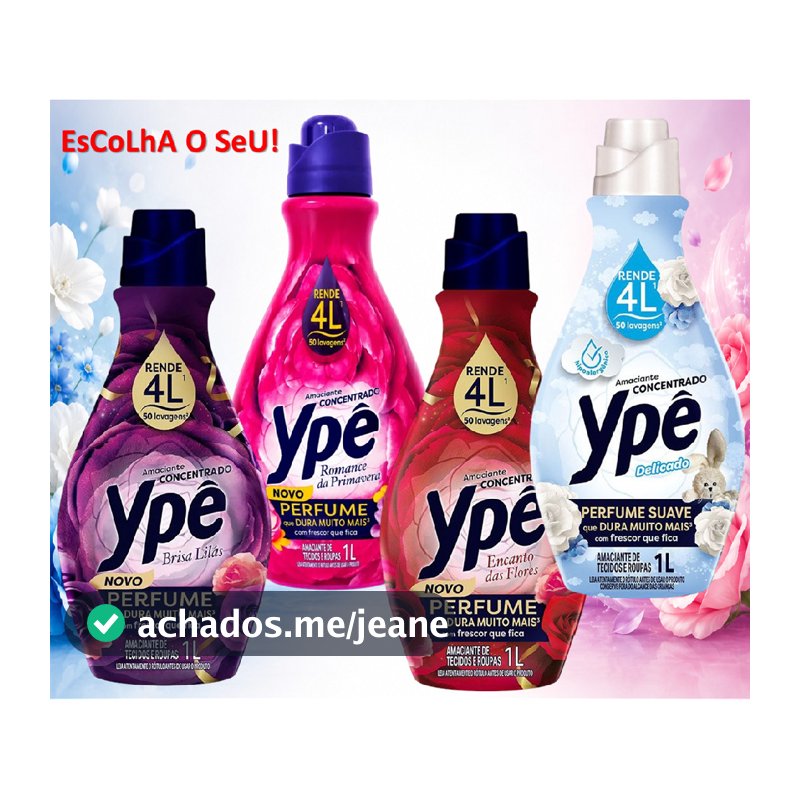 Amaciante Concentrado YPÊ  1 Litro   Escolha o Seu: