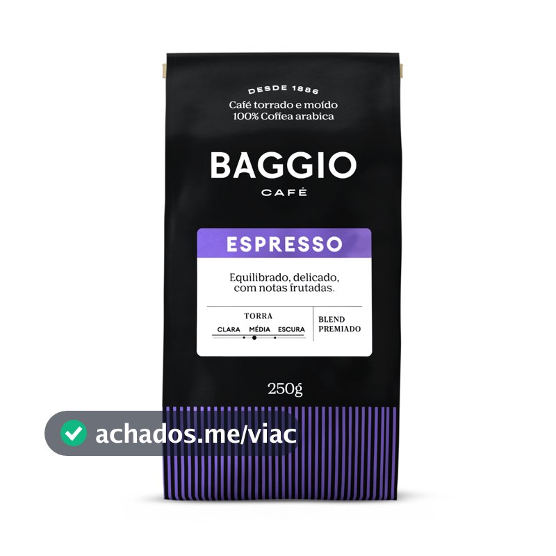 Baggio Café - Café Torrado e Moído - Blend Premiado -  Espresso 250g