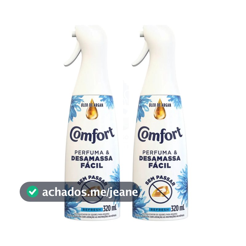 Comfort Spray Desamassa Roupa Refresh 320ml Neutraliza Odores