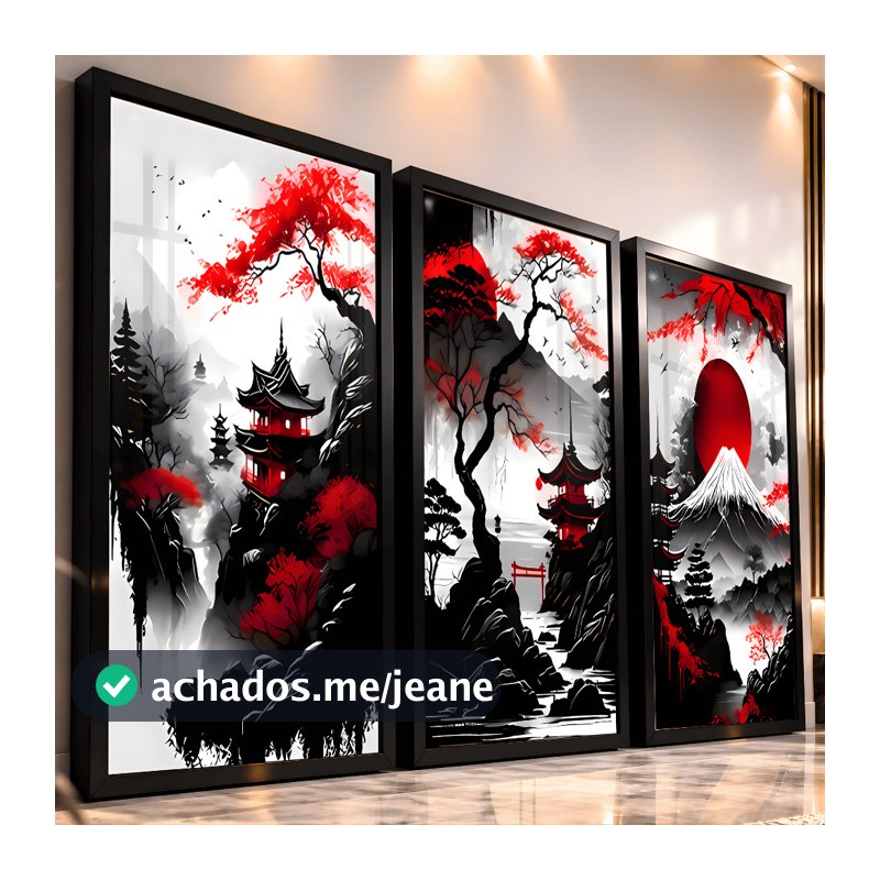 Quadros Decorativos Arte Oriental Moderna, Estilo Japonês Sala Quarto
