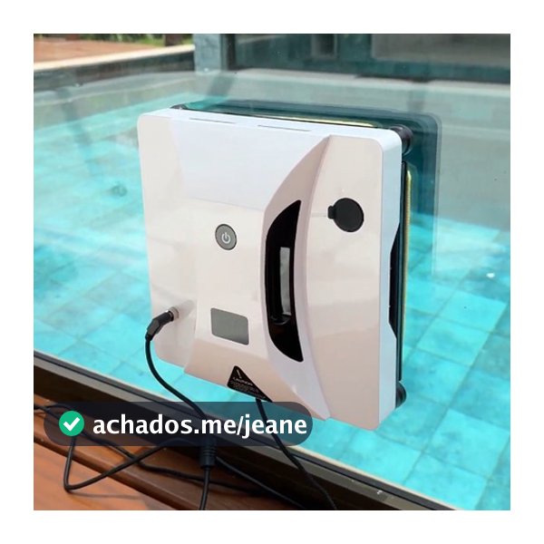 Robô Limpa Vidros Janelas Espelhos Vitrine Vacuo Inteligente Branco