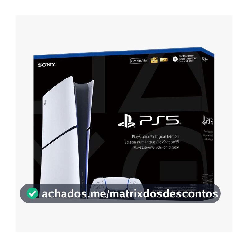 Console PlayStation 5 Slim Digital 825GB + Controle Sem Fio Dualsense Branco