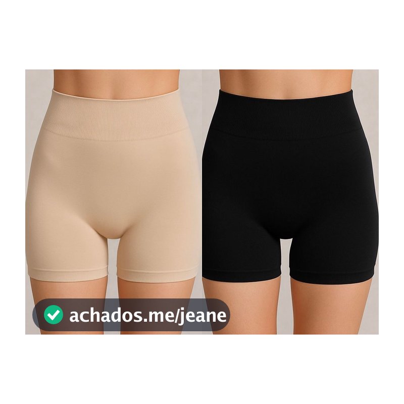 Short Anagua Segunda Pele Feminino C Cós Alto Segunda Pele Tipo Calcinha Boxer bermuda Feminina Com Compressão