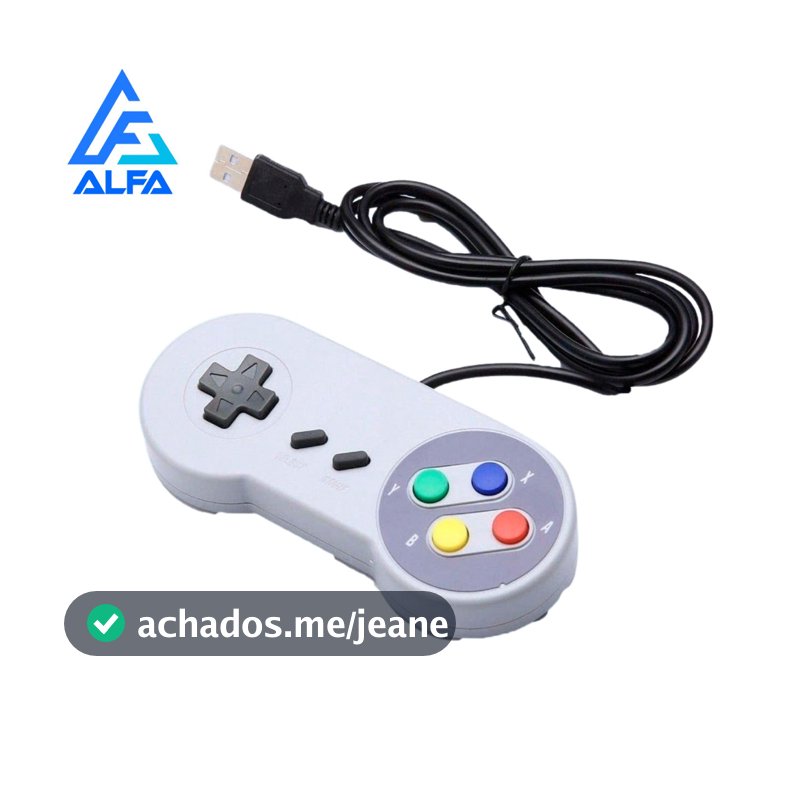 Controle Joystick Super Nintendo Snes Usb Jogos Emulador Pc gamer qualidade