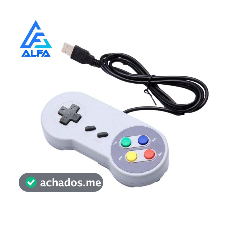 Controle Joystick Super Nintendo Snes Usb Jogos Emulador Pc gamer qualidade