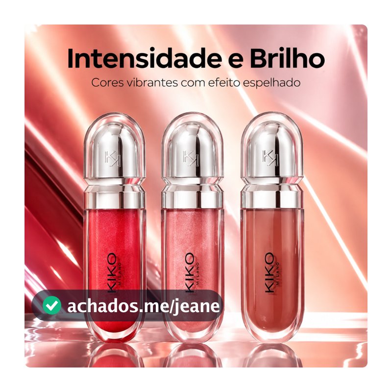 KIKO MILANO Lip Gloss – Brilho Intenso, Efeito Espelhado e Textura Confortável