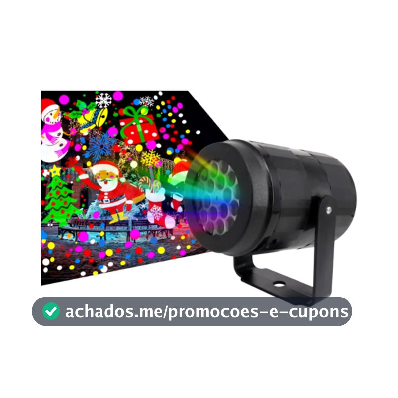 Projetor Natal Led Natalino 16 Desenhos Laser Espeto Jardim Flocos Festas Canhao de Luz