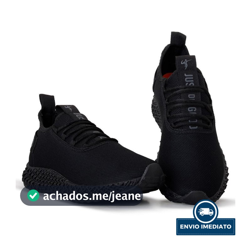 Tenis Masculino e Feminino Esportivo Black Todo Preto Original Academia Caminhada Corrida e Treino