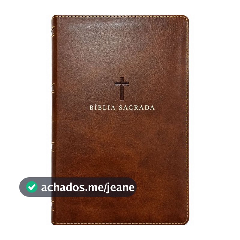 Bíblia Sagrada | Nova Versão Internacional Letras de Jesus em Vermelho | Couro Soft Marrom com Índice