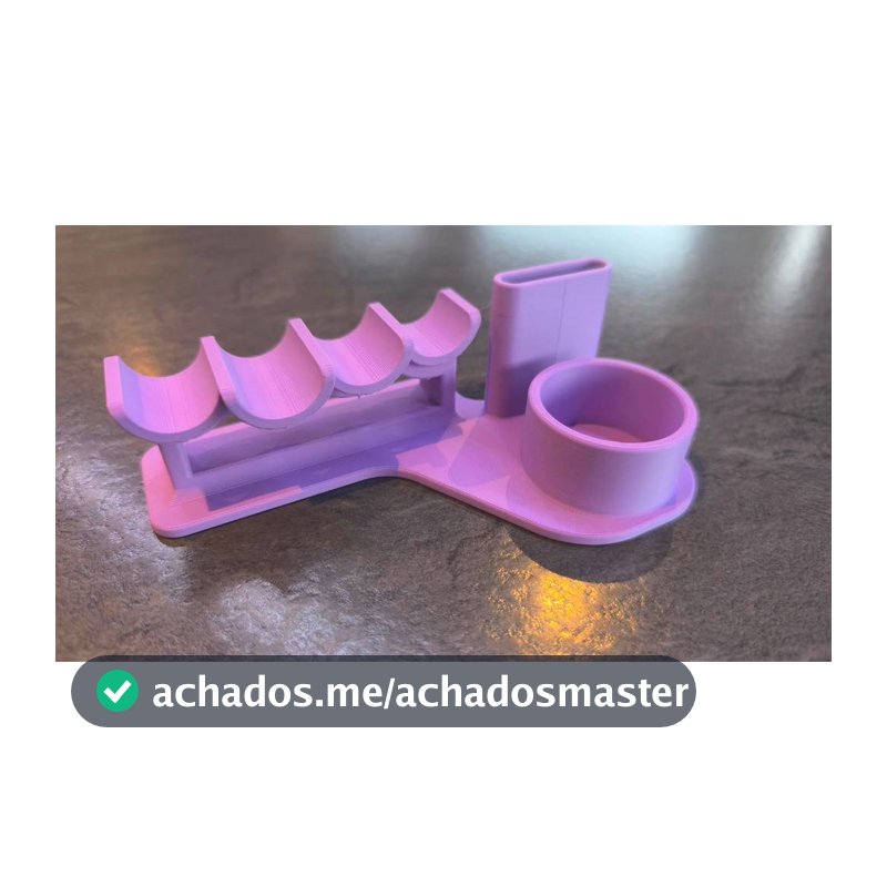 APOIO DE MÃO + ORGANIZADOR PARA ESTÚDIO DE UNHAS l NAIL DESIGNER l MANICURE l IMPRESSÃO 3D
