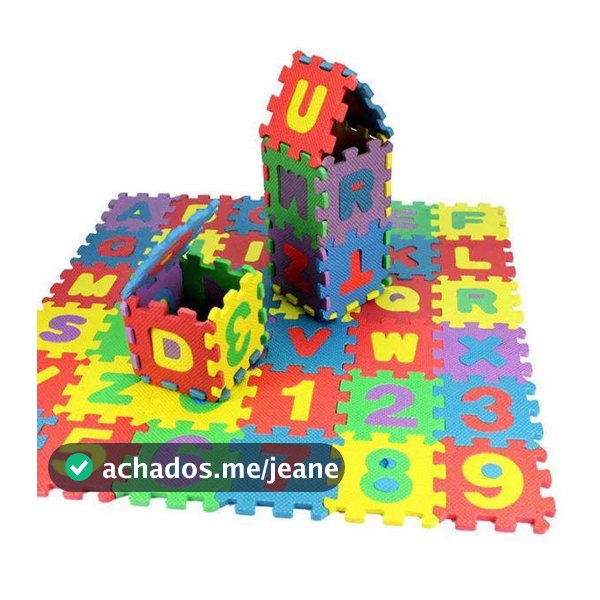 Brinquedo tapete eva  peças para crianças  alfabeto e numerais para desmontar e montar.