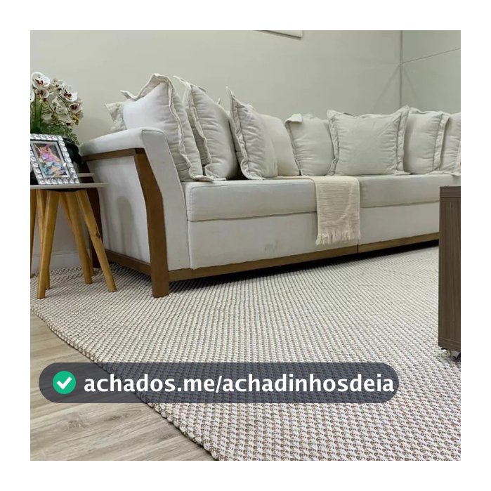 Tapete De Sala Grande 100% Algodão Confortável e Prático! Lavável à Máquina