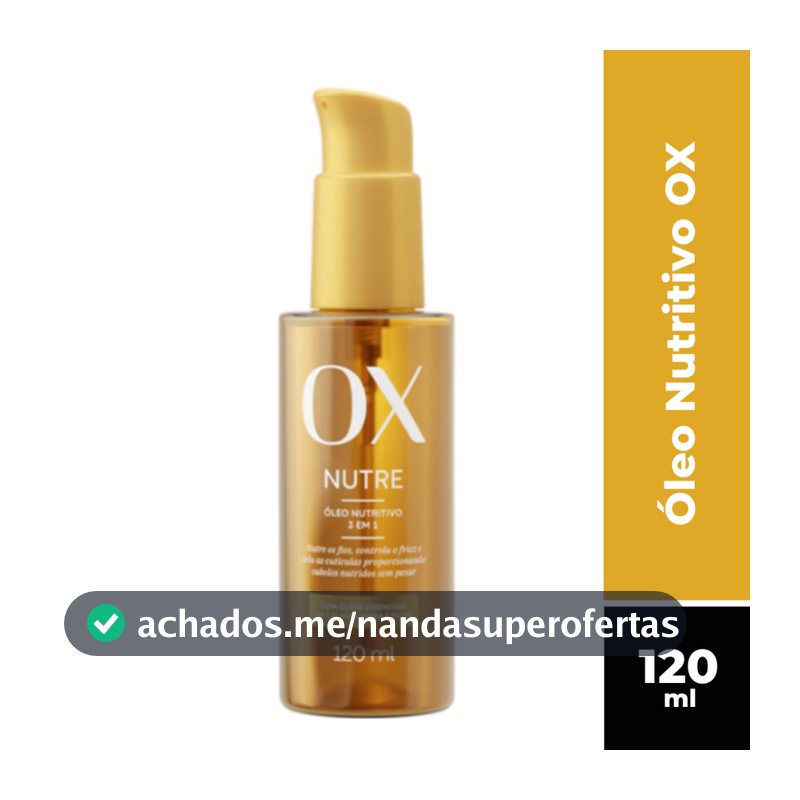 Óleo Nutritivo 3 Em 1 Ox Nutre 120ml