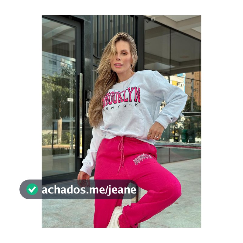 conjunto moletom flanelado brooklyn moda outono inverno luxo