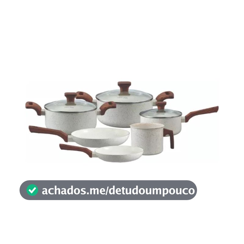Jogo de Panelas 6 Peças de Indução Com Revestimento Ceramico Pratic Cook Mimo Style