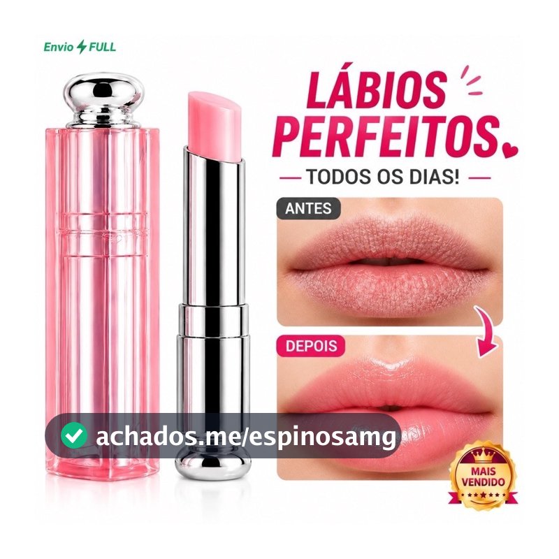 Lip Balm Hidratante para Lábios Ressecados Muda de Cor À Prova D’Água