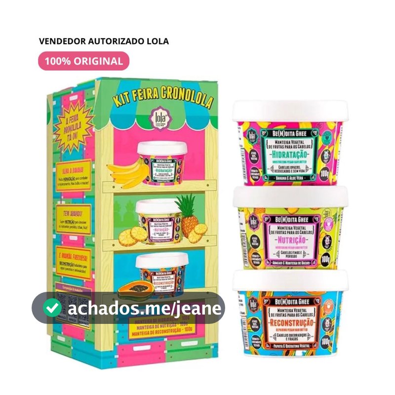 Kit Feira Cronolola Bemdita Ghee 100g Nutrição Hidratação e Reconstrução