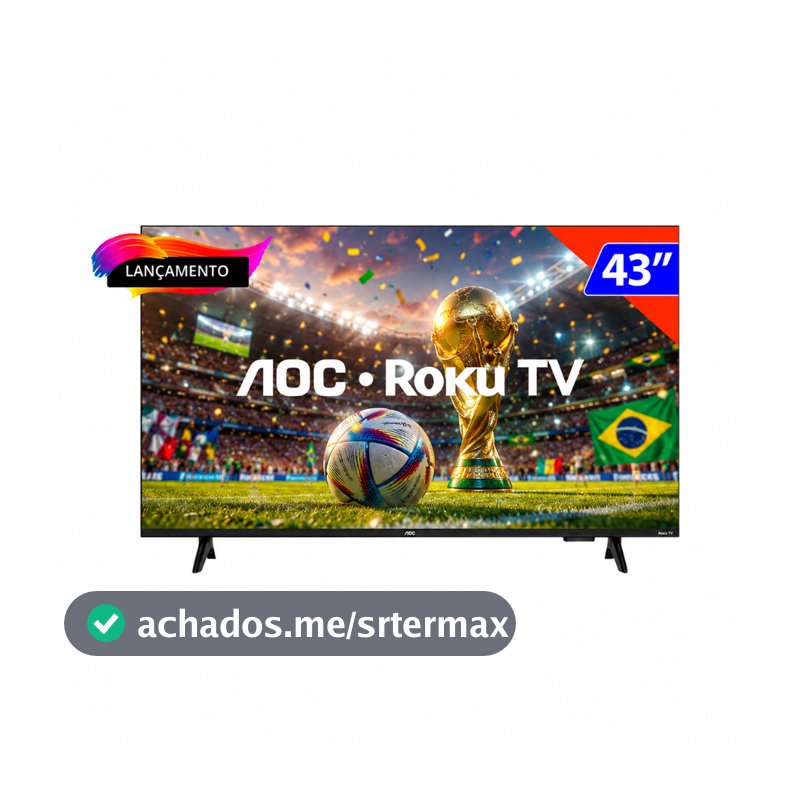 Tv Smart 43 Polegadas Aoc Roku Hd Wi-fi 43s5155/78g