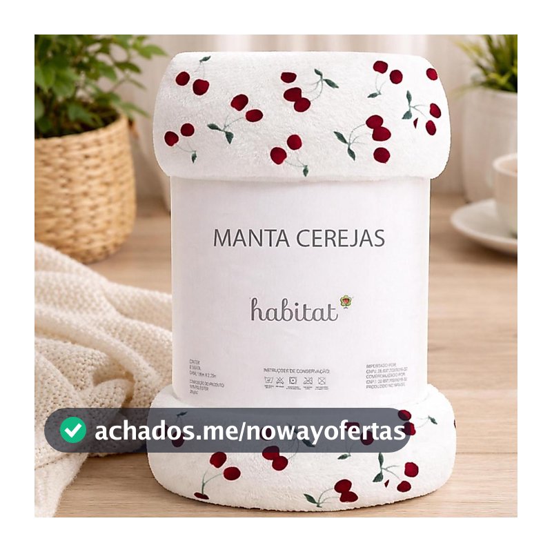 Manta Cobertor Microfibra Casal Queen Super Quentinha Toque Macio Cereja Habitat