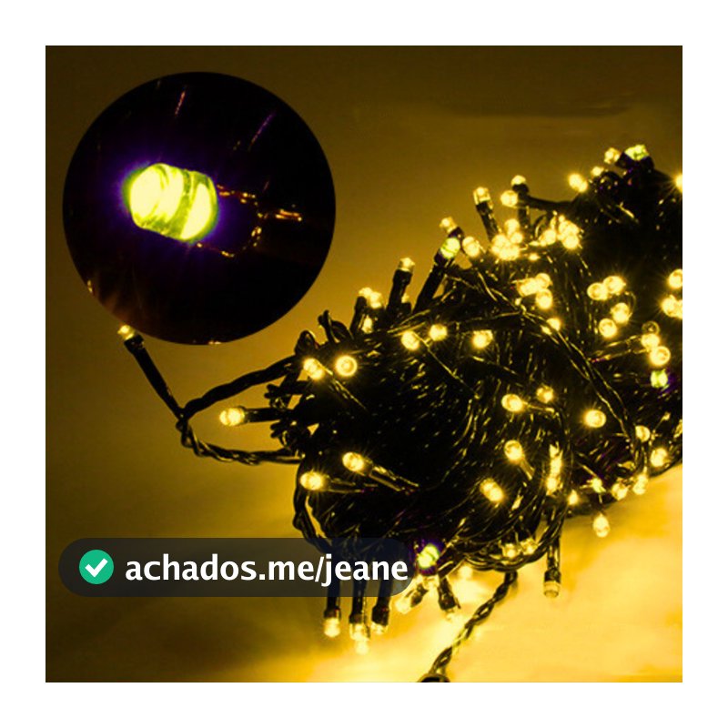 Cordão 300 Leds com STROBO 30 metros Prova D'água - Kit com 3x 10m e uma fonte Bivolt 31v Natal