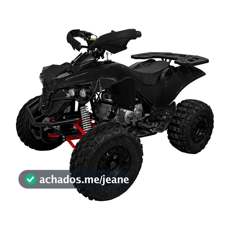 Quadriciclo Atv 125cc Gasolina P Elétrica com Ré 0 km Freio a Disco 4T - TATV125 - Preto