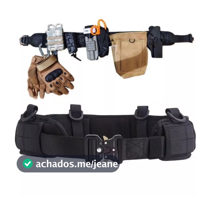 Cinto Largo Masculino Nylon Fivela Liga de Zinco e Engate Rápido com ou sem pochete