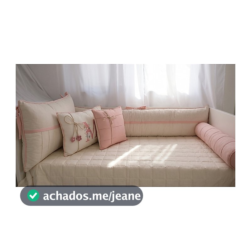 Kit Berço Americano Menina Bita Rose Blush 11 Peças Algodão