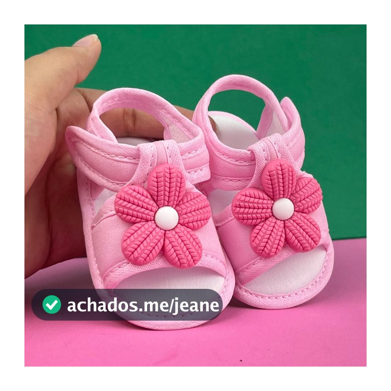 sandália infantil Bebê com flor em Tecido Confort Soft Maciez e Estilo saída maternidade menina