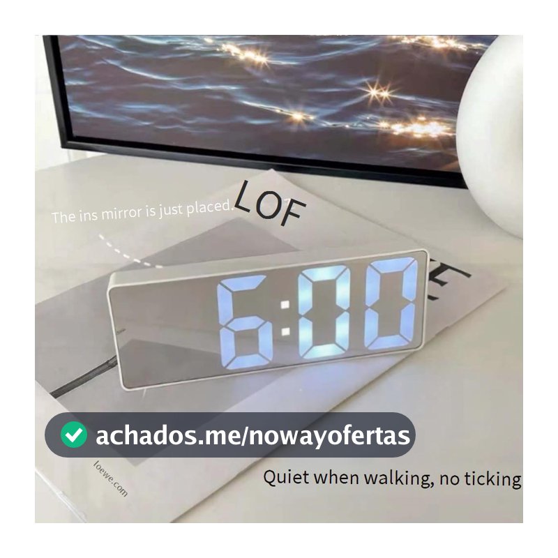 Despertador Digital LED Controle De Som Tela Grande Com Calendário De Temperatura Relógio De Mesa Luminoso