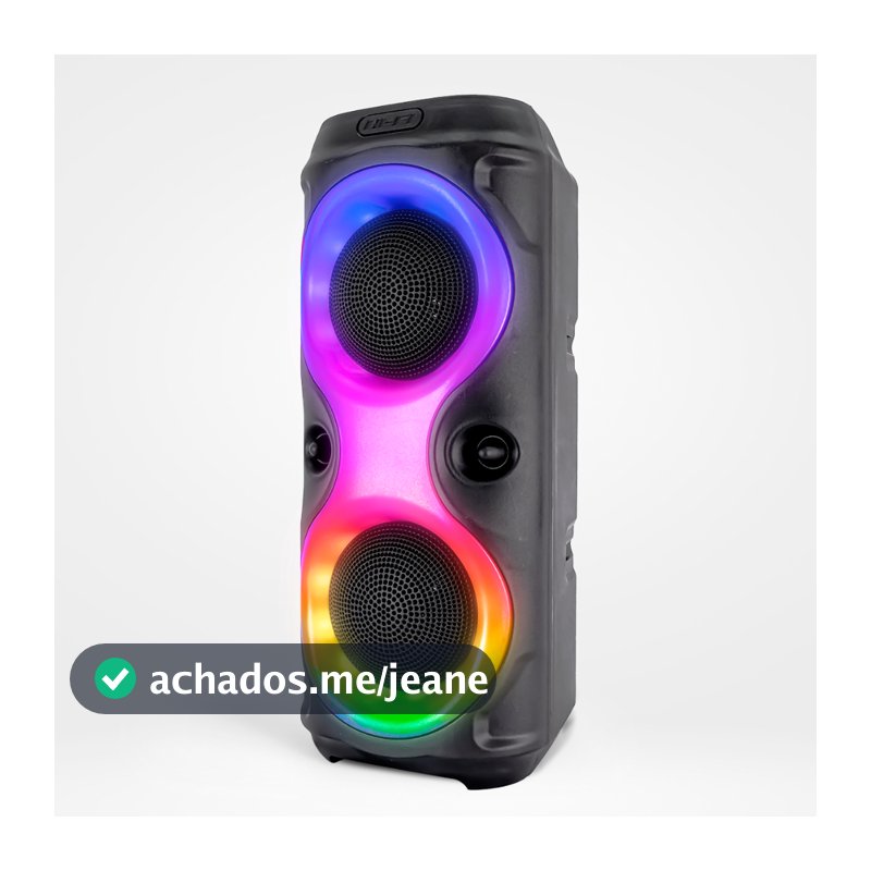 Caixa de som Bluetooth Portátil Com Led RGB Portátil FM USB TWS 30W Para Praia, Festa ou Viagem