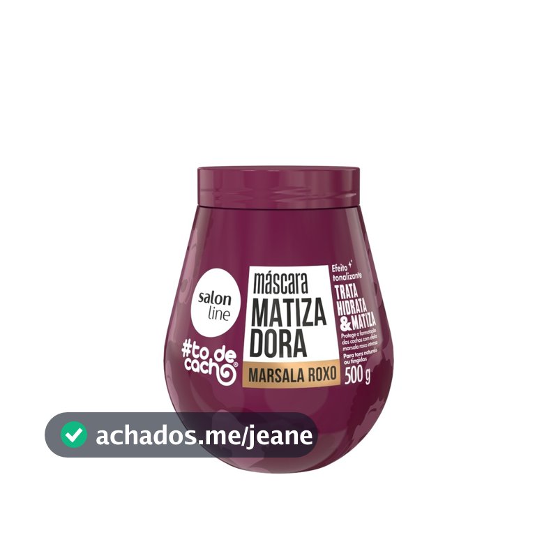 Máscara Matizadora #todecacho Marsala Roxo 500g Salon Line