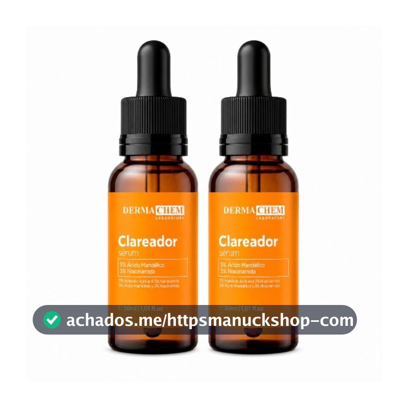 KIT 2 Unidades Sérum Clareador Facial Dermachem 30ml Niacinamida 5% Ácido Mandélico Anti Manchas e Antienvelhecimento