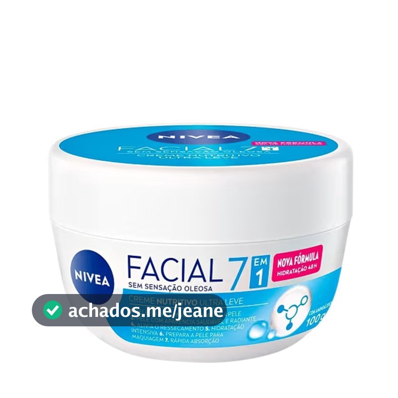 Nivea Facial 7 Em 1 Creme Nutritivo Ultra Leve 100g
