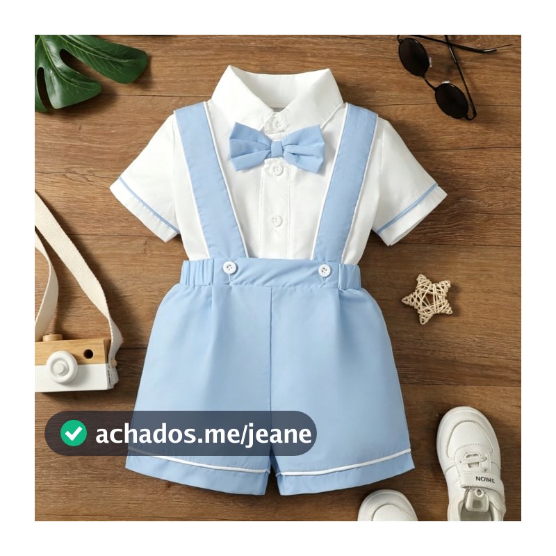 0-3 Anos Conjunto Formal Baby Boy Toddler 2ps Camisa Polo Manga Curta Com Batismo Kid Batizado De Roupas De Casamento