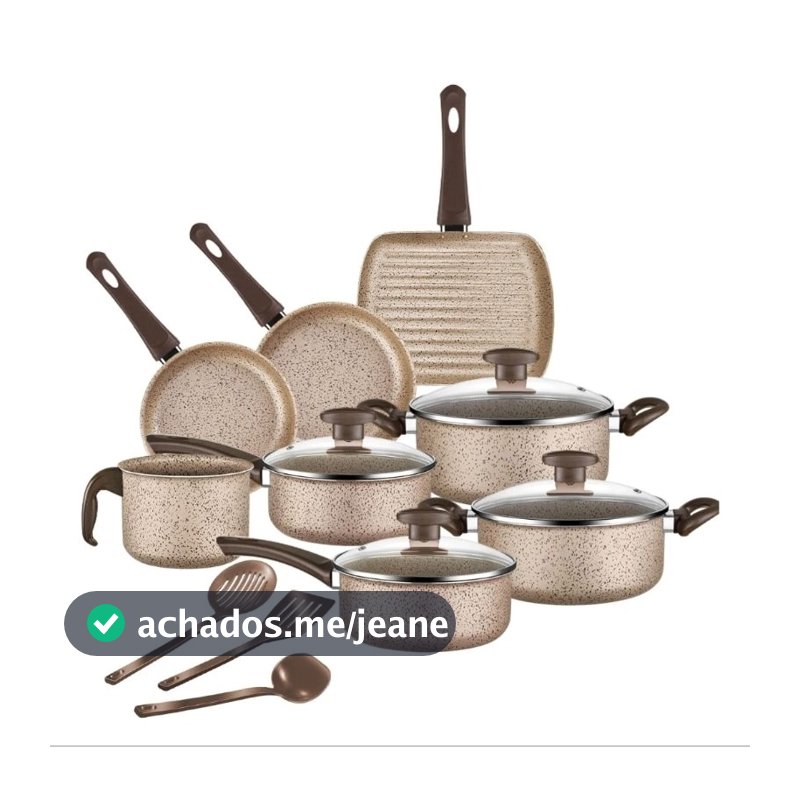 Jogo De Panela 11 Peças Antiaderente Tampa Cozinha Bianco Bianco