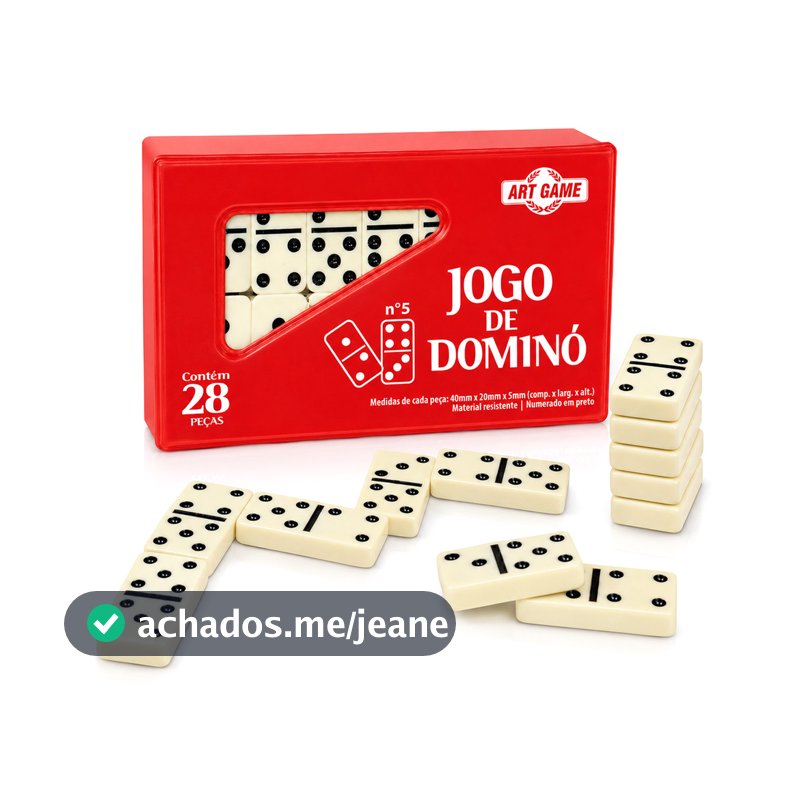 Jogo De Dominó Profissional Com 28 Peças Osso Estojo Várias Cores Brinquedo Resistente